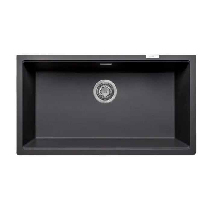 Virgo Composite Large Bowl Undermount Sink - Midnight Black (S32021)