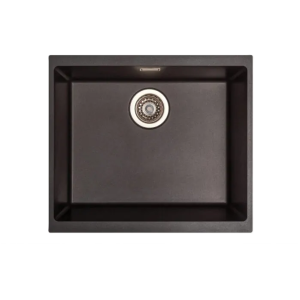 Virgo Composite Standard Bowl Undermount Sink - Midnight Black (S32011)