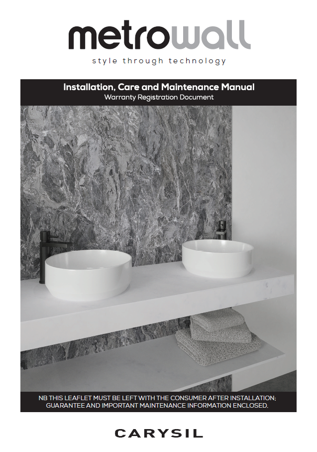 Metrowall Fitting instructions