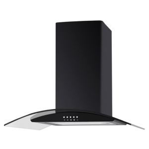 AQ4211BK Curved Glass Hood 60cm Black UBSCG60BK