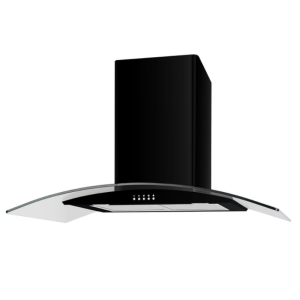 AQ4213BK Curved Glass Hood 90cm Black UBSCG90BK