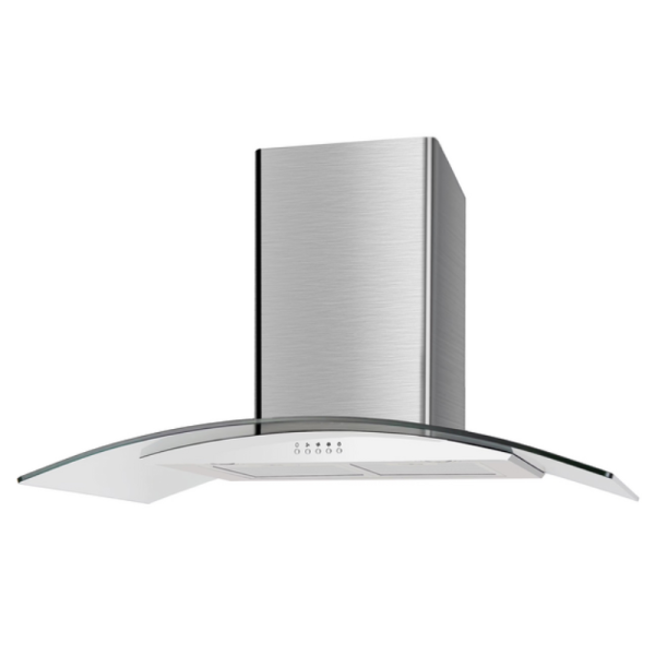 AQ4213SS Curved Glass Hood 90cm Stainless Steel UBSCG90SS