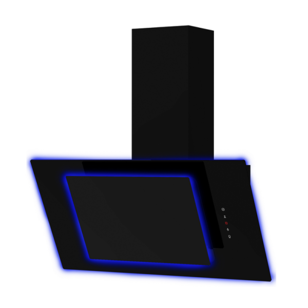 AQ4332BK LED Angled Hood 70cm Black UBAHALO7