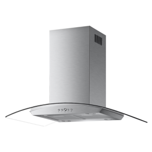 AQ4801SS Island Curved Glass Hood 90cm Stainless Steel ISLA90SS