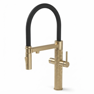Aquilla Tap Vanquish Brass Black Hose