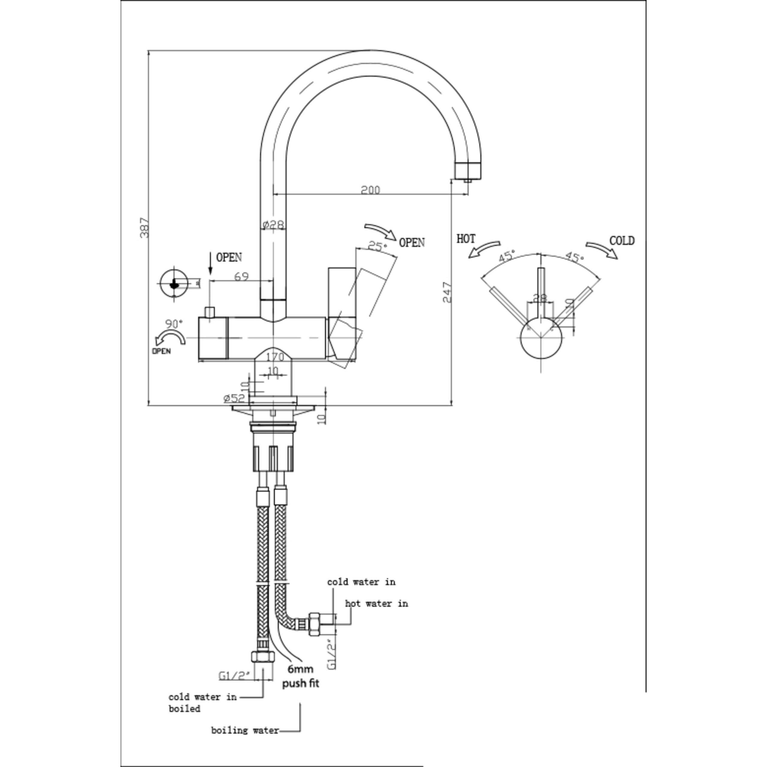 Aquilla Tap Virage Dimensions